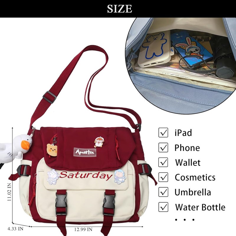 Extolove Cute Messenger Bag, Crossbody Bags for Women Kawaii Messenger Bags Purses - Image 4
